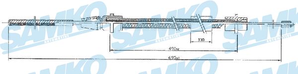 SAMKO Kézifék bowden C0631B_SAMKO
