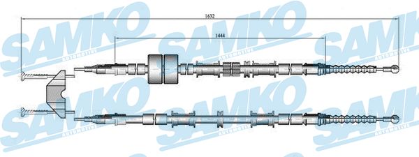 SAMKO Kézifék bowden C0652B_SAMKO