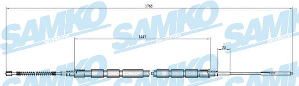 SAMKO Kézifék bowden C0657B_SAMKO