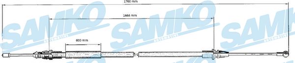 SAMKO Kézifék bowden C0707B_SAMKO