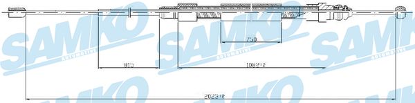 SAMKO Kézifék bowden C0715B_SAMKO