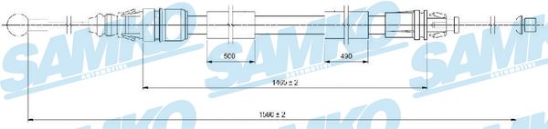 SAMKO Kézifék bowden C0721B_SAMKO