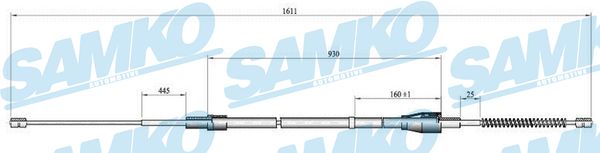 SAMKO Kézifék bowden C0809B_SAMKO