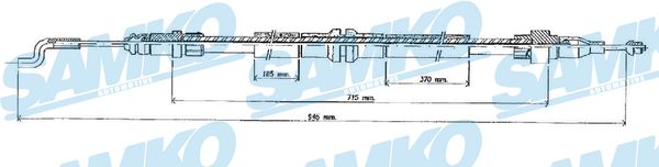 SAMKO Kézifék bowden C0898B_SAMKO