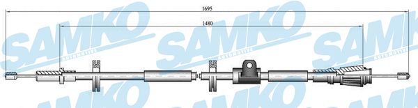 SAMKO Kézifék bowden C0914B_SAMKO