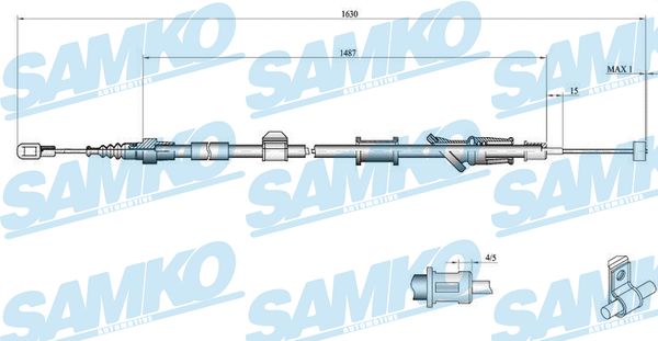 SAMKO Kézifék bowden C0916B_SAMKO