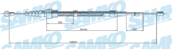 SAMKO Kézifék bowden C0953B_SAMKO