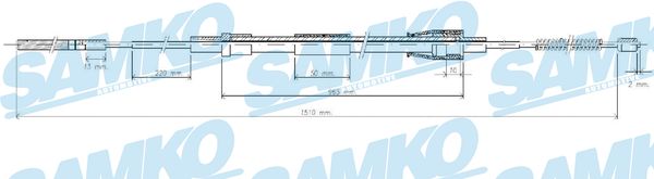 SAMKO Kézifék bowden C0962B_SAMKO