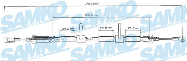 SAMKO Kézifék bowden C0985B_SAMKO