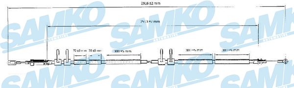 SAMKO Kézifék bowden C0989B_SAMKO