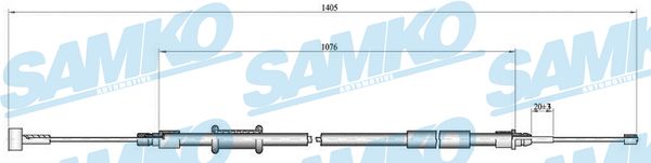 SAMKO Kézifék bowden C1008B_SAMKO