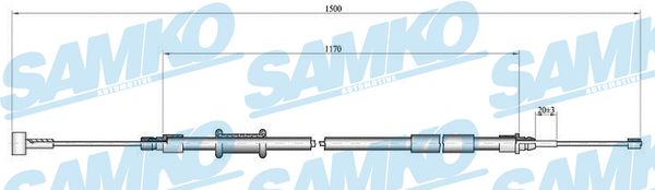 SAMKO Kézifék bowden C1009B_SAMKO