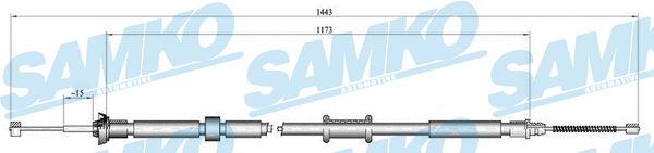 SAMKO Kézifék bowden C1023B_SAMKO