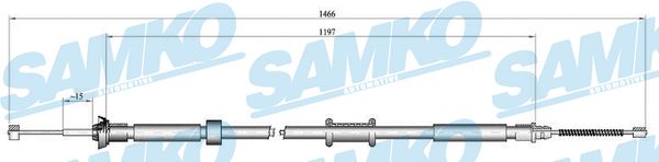 SAMKO Kézifék bowden C1024B_SAMKO