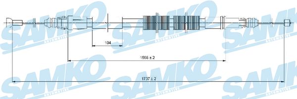 SAMKO Kézifék bowden C1028B_SAMKO