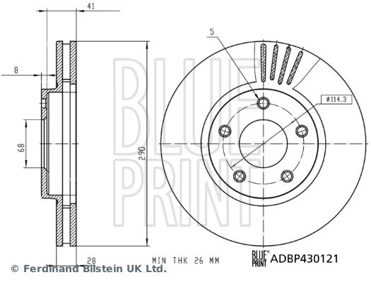 BLUE PRINT Első féktárcsa ADBP430121_BLP