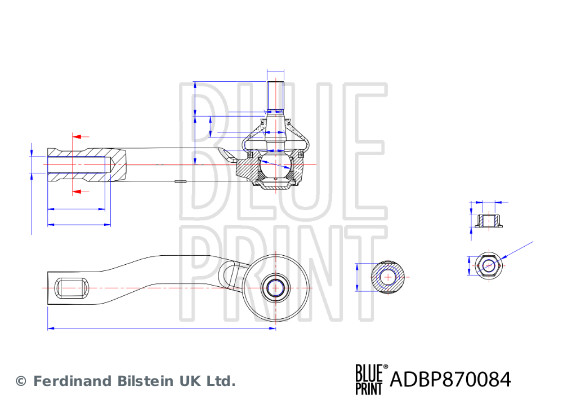 BLUE PRINT Kormányösszekötő gömbfej ADBP870084_BLP