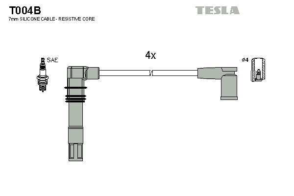 TESLA Gyújtókábel készlet T004B_TES