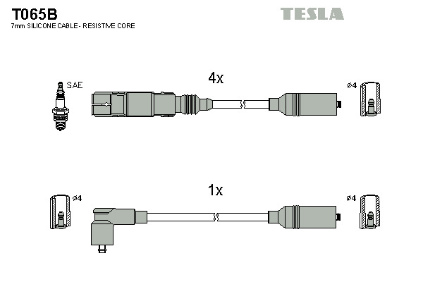 TESLA Gyújtókábel készlet T065B_TES