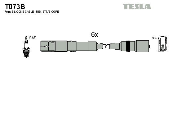 TESLA Gyújtókábel készlet T073B_TES