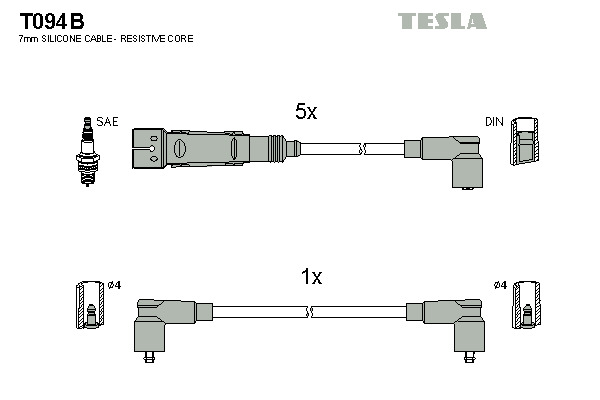 TESLA Gyújtókábel készlet T094B_TES