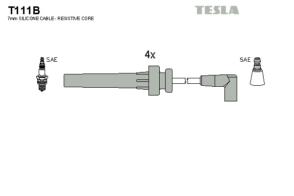 TESLA Gyújtókábel készlet T111B_TES