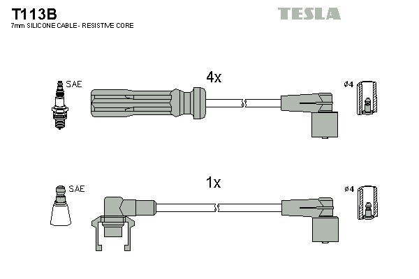 TESLA Gyújtókábel készlet T113B_TES