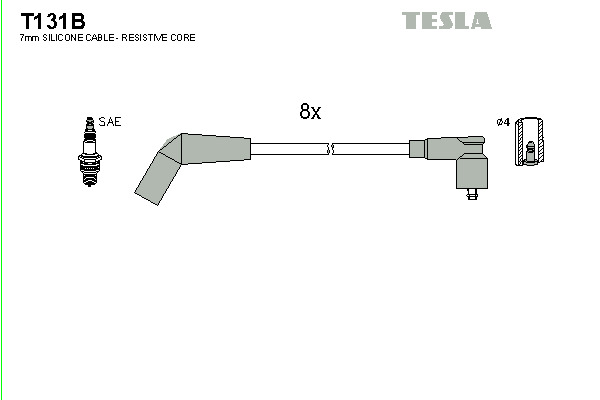 TESLA Gyújtókábel készlet T131B_TES