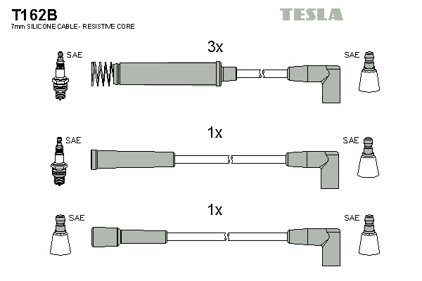 TESLA Gyújtókábel készlet T162B_TES