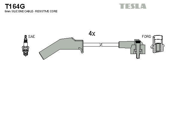 TESLA Gyújtókábel készlet T164G_TES