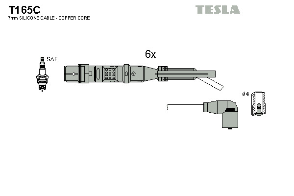 TESLA Gyújtókábel készlet T165C_TES