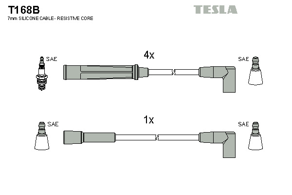 TESLA Gyújtókábel készlet T168B_TES