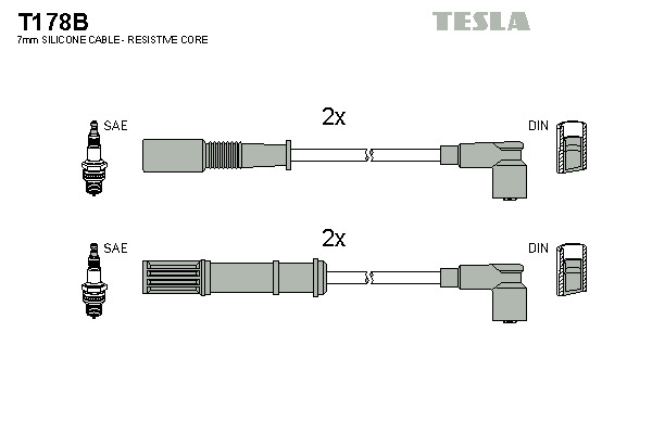 TESLA Gyújtókábel készlet T178B_TES