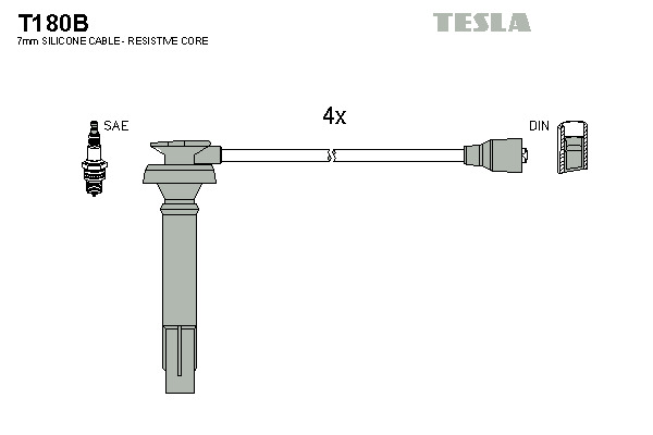 TESLA Gyújtókábel készlet T180B_TES