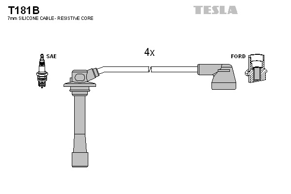 TESLA Gyújtókábel készlet T181B_TES