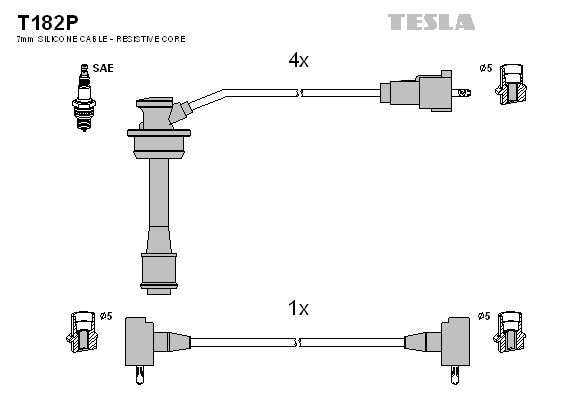 TESLA Gyújtókábel készlet T182P_TES