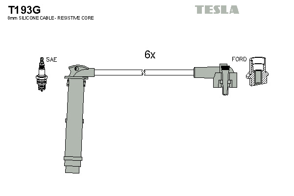 TESLA Gyújtókábel készlet T193G_TES