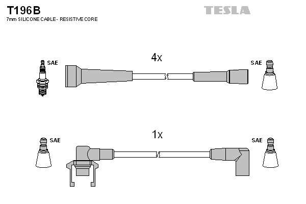 TESLA Gyújtókábel készlet T196B_TES