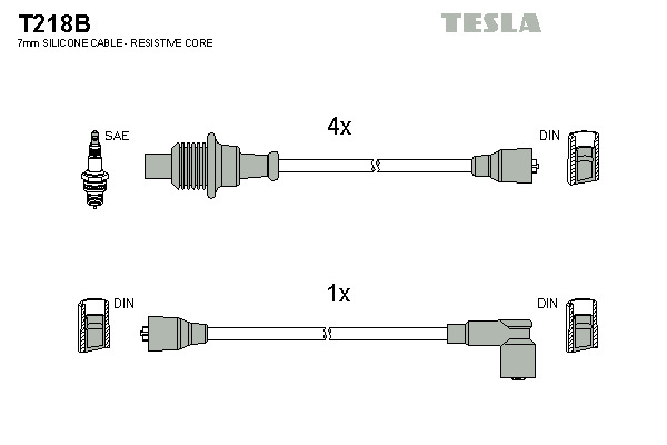 TESLA Gyújtókábel készlet T218B_TES