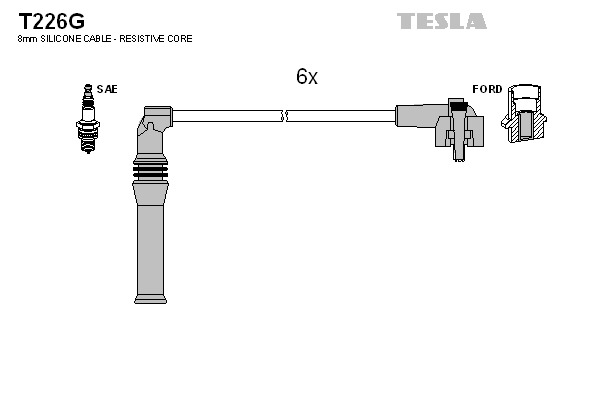 TESLA Gyújtókábel készlet T226G_TES