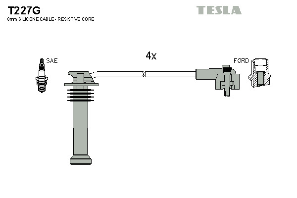 TESLA Gyújtókábel készlet T227G_TES