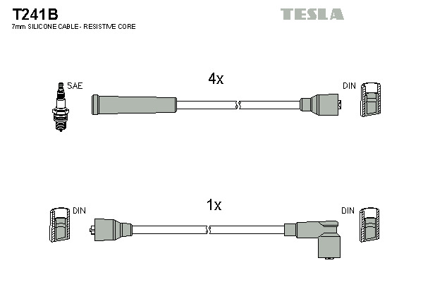 TESLA Gyújtókábel készlet T241B_TES