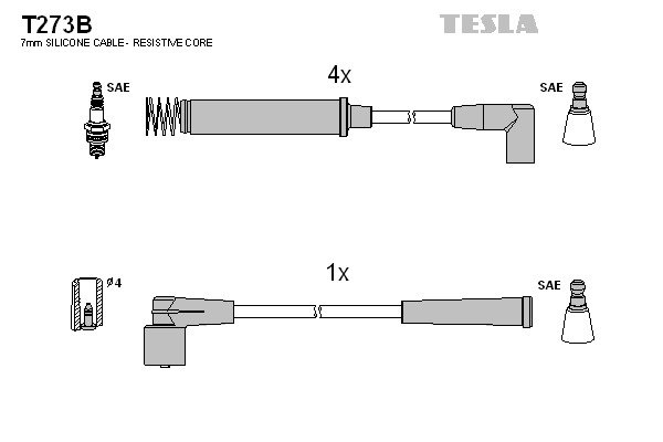 TESLA Gyújtókábel készlet T273B_TES