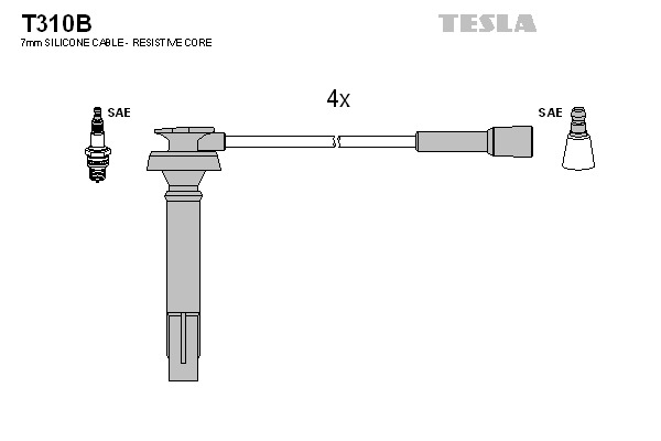 TESLA Gyújtókábel készlet T310B_TES