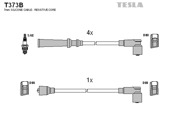 TESLA Gyújtókábel készlet T373B_TES