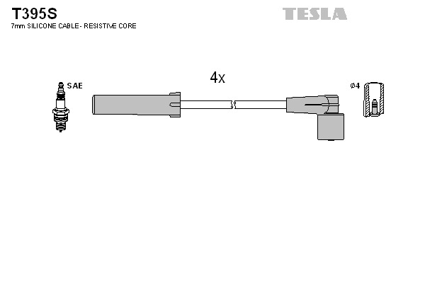 TESLA Gyújtókábel készlet T395S_TES