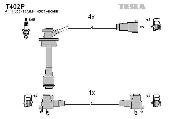 TESLA Gyújtókábel készlet T402P_TES