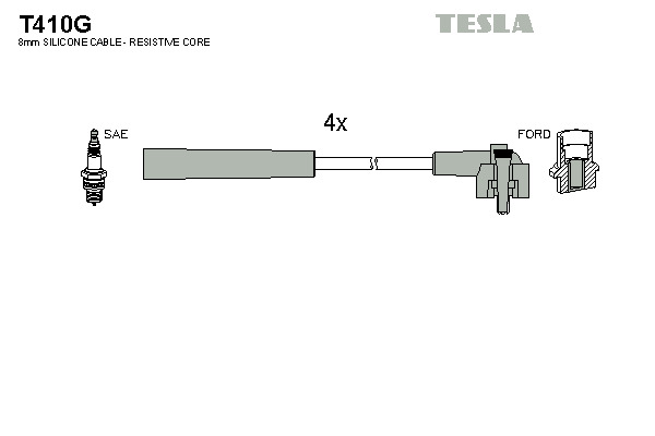 TESLA Gyújtókábel készlet T410G_TES