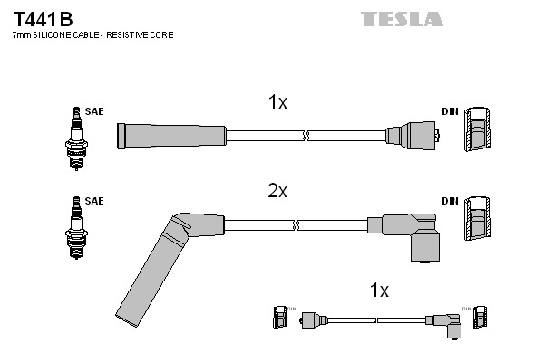 TESLA Gyújtókábel készlet T441B_TES