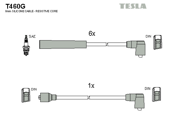 TESLA Gyújtókábel készlet T460G_TES